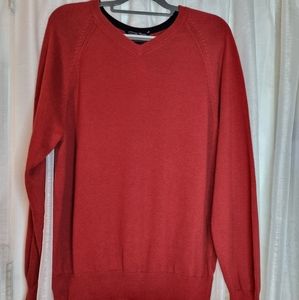 G.H Bass & CO Men's Size Large Maroon 100% Pima Cotton Sweater Pullover